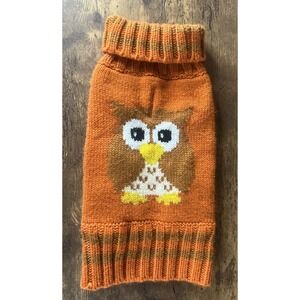 Fabdog Warm Orange Owl Pattern Dog Vest Shirt Clean Fast Safe Shipping Size 10